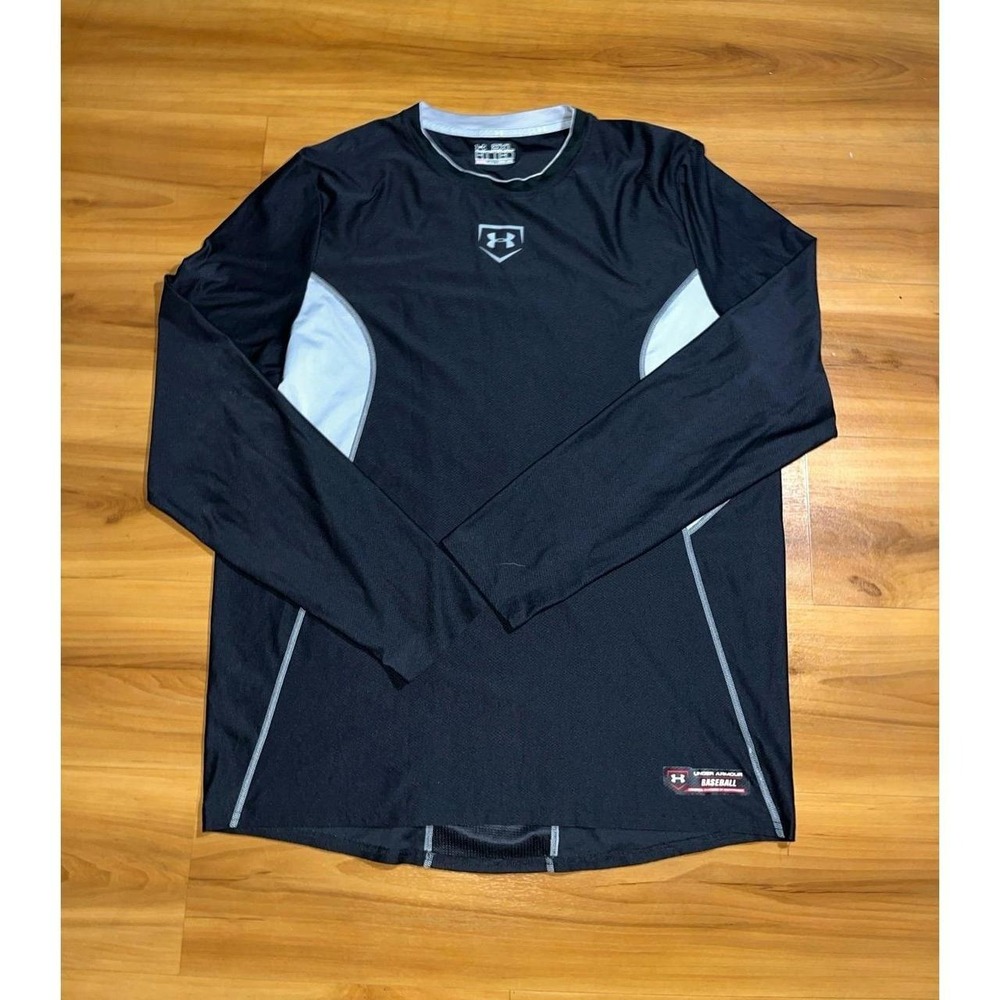 Mens Under Armour Fitted Athletic Baseball Gym Performance Active Shirt